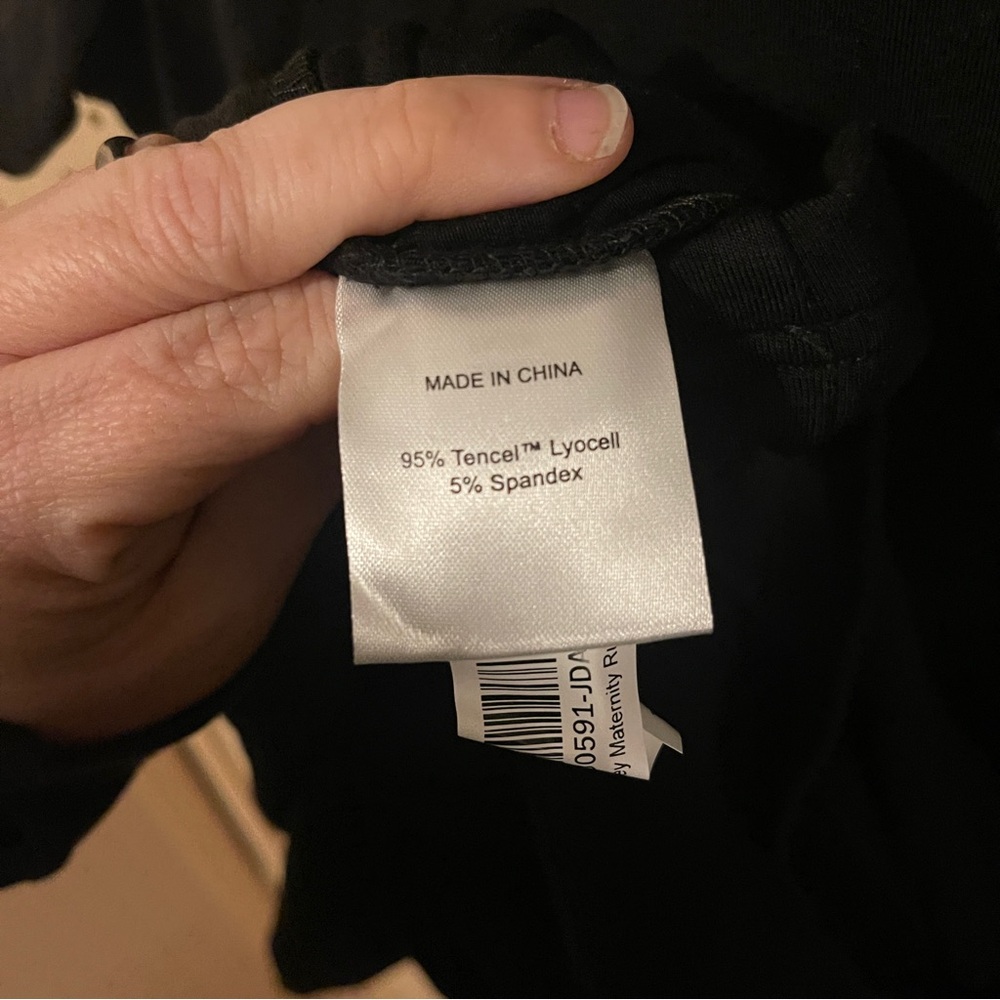 š¤°NWT Quince small Tencel Jersey Maternity Dress - Classic Blackš¤°š¾ - Picture 5 of 10